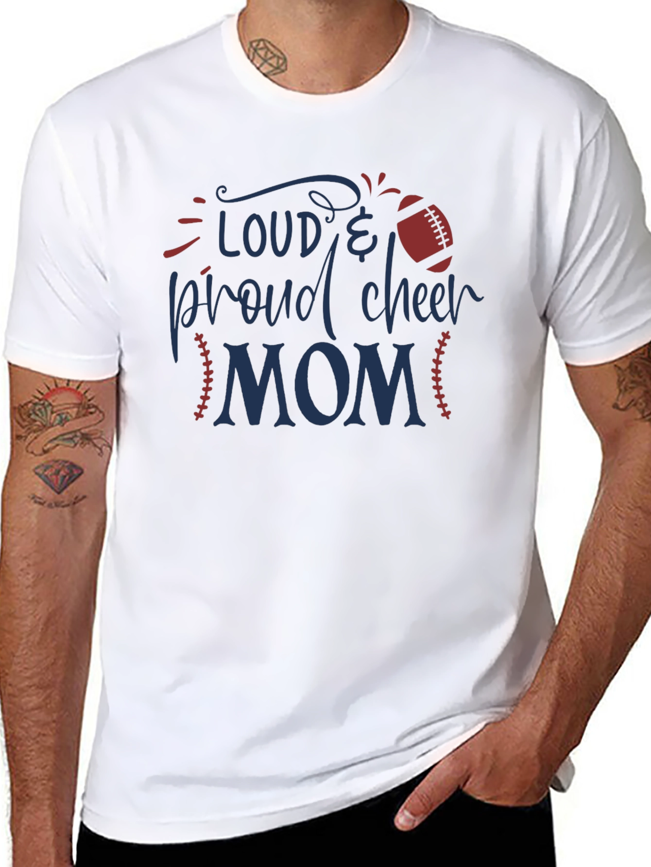 Loud & Proud Cheer Mom Graphic T-Shirt