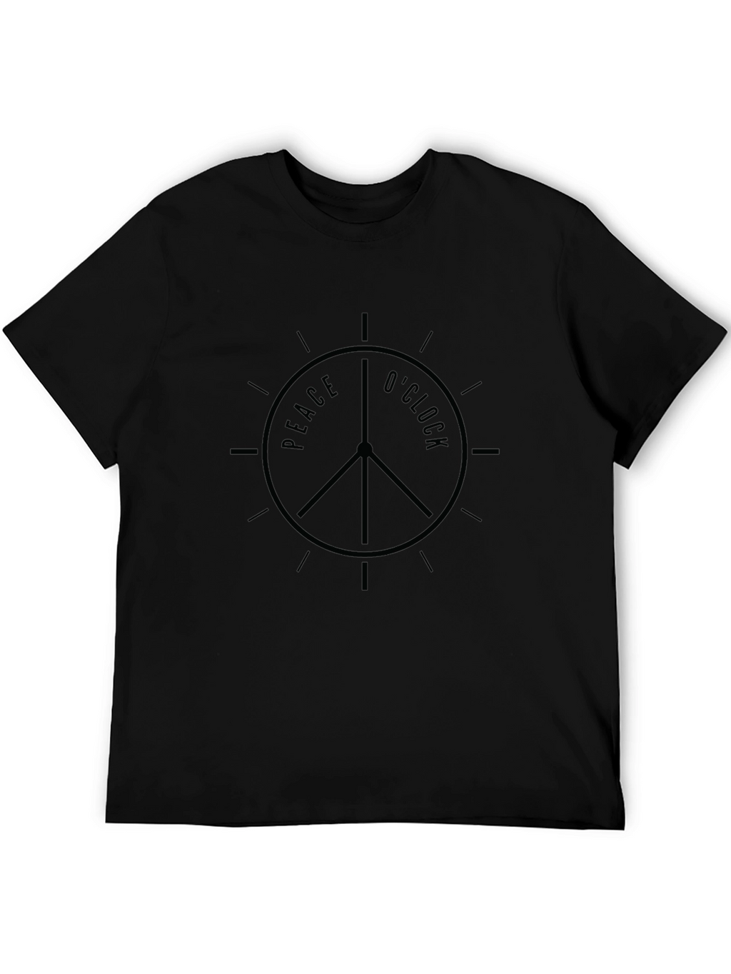Peace OClock Graphic Tee - Black Cotton T-Shirt