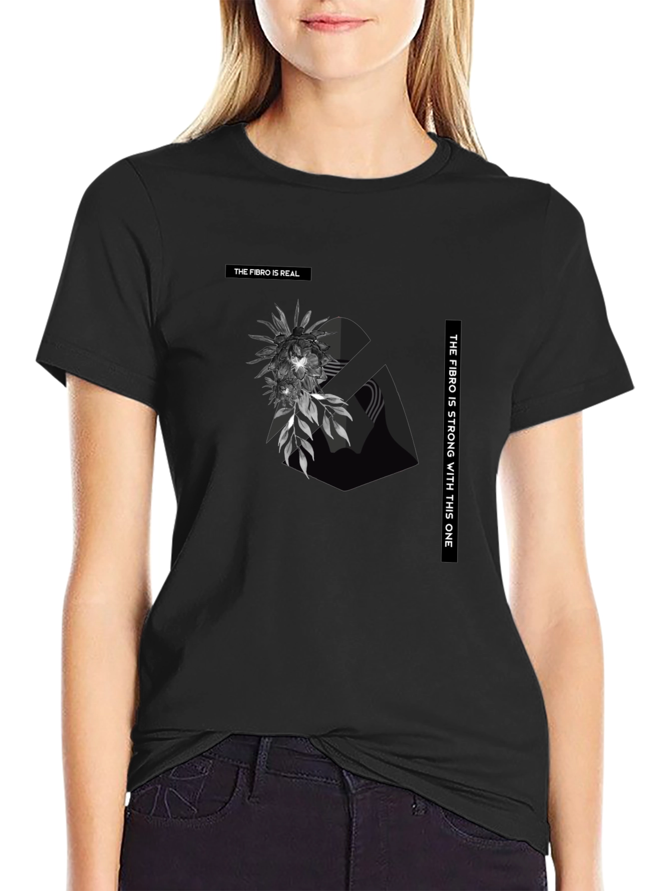 Fibro Awareness Graphic Tee - Strong Fibro Warrior Shirt