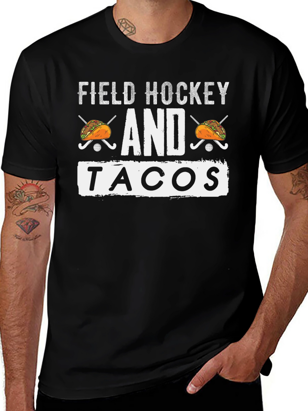 Field Hockey and Tacos Graphic Tee