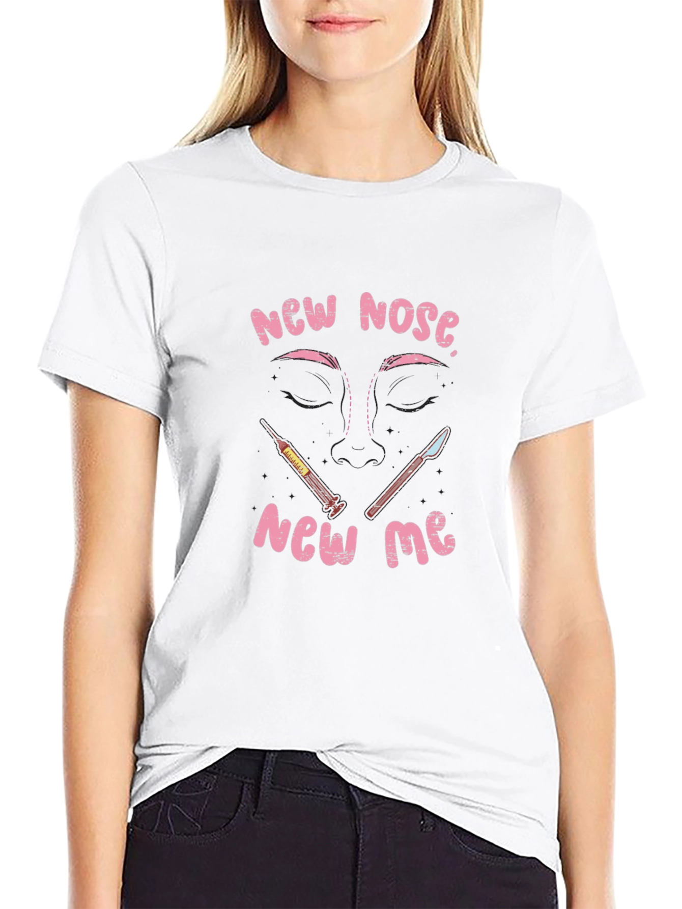 New Nose New Me Graphic Tee - Black