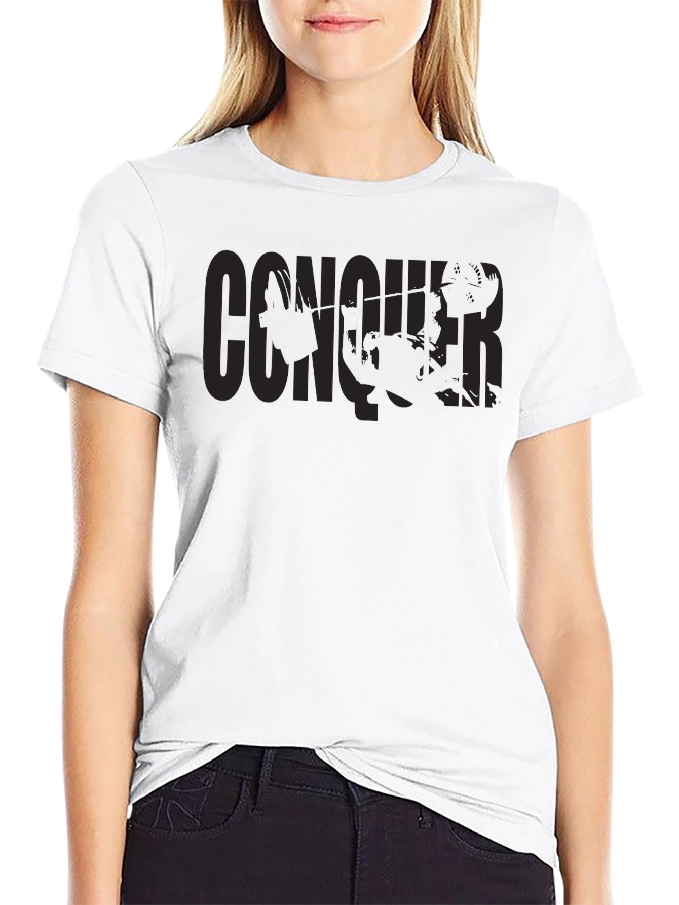 Conquer Graphic T-Shirt - Black