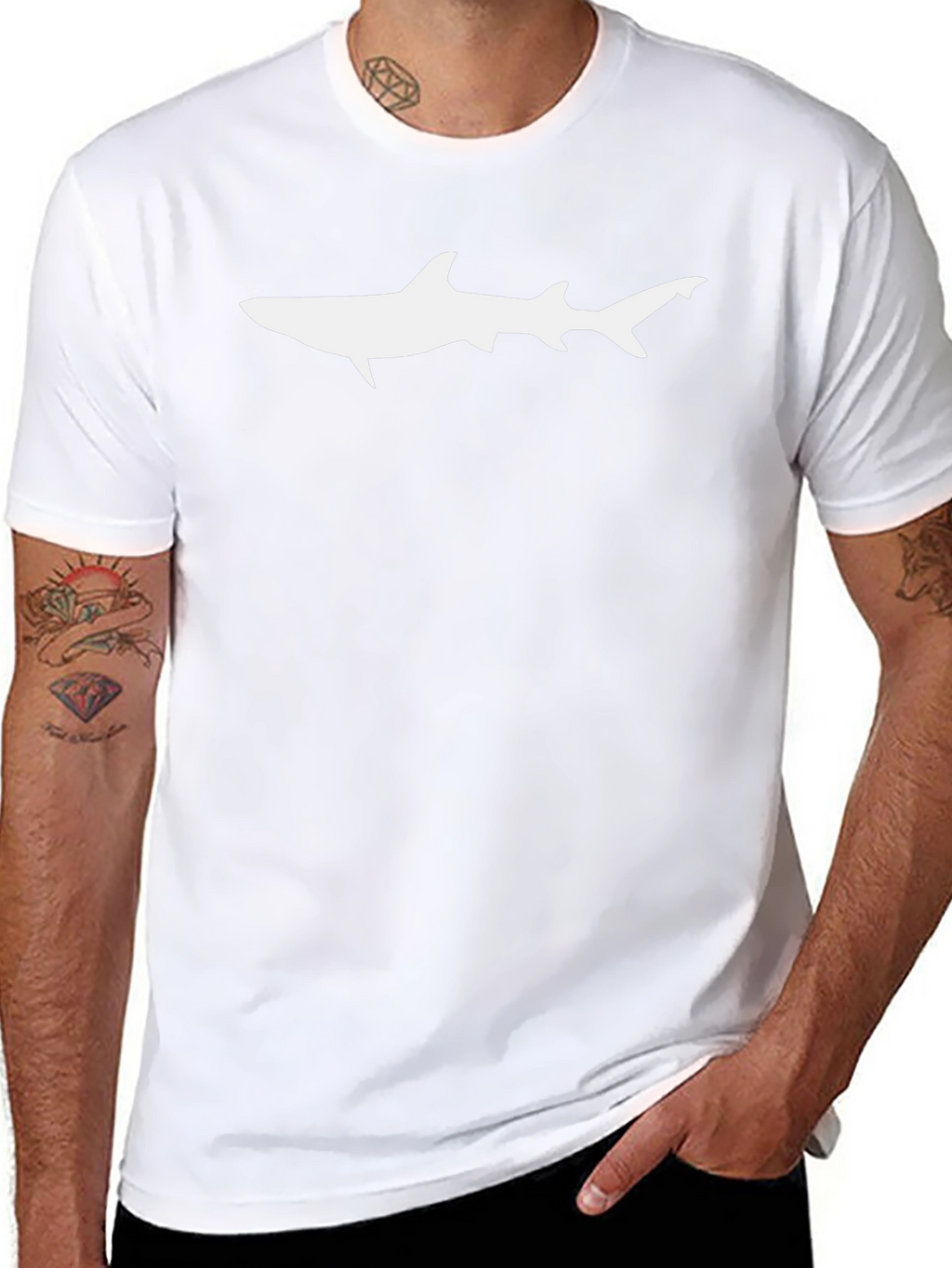 Shark Graphic Tee - Cool Black Cotton T-Shirt
