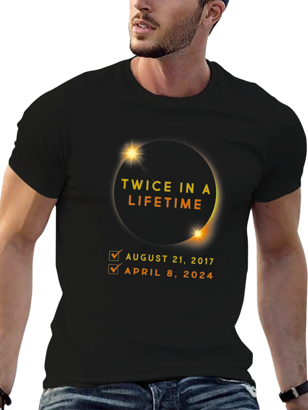 Twice in a Lifetime Solar Eclipse Dates T-Shirt