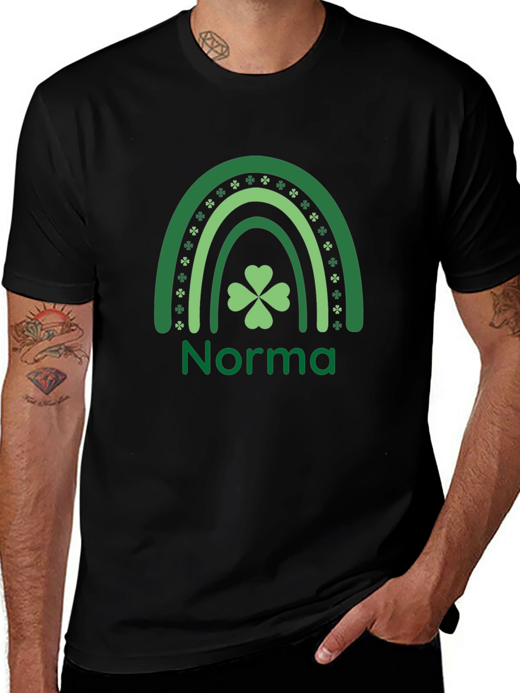 Norma Shamrock Rainbow St. Patricks Day T-Shirt
