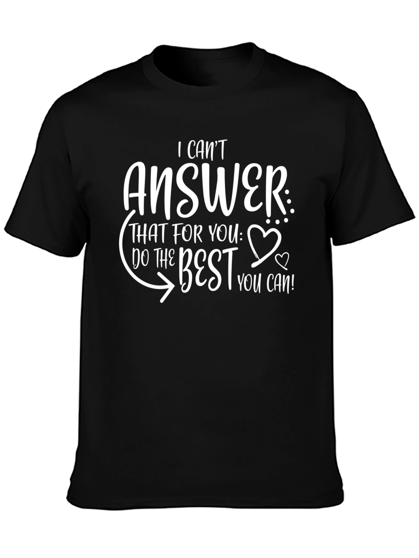 Funny Sarcastic T-Shirt - I Cant Answer Do The Best You Can!
