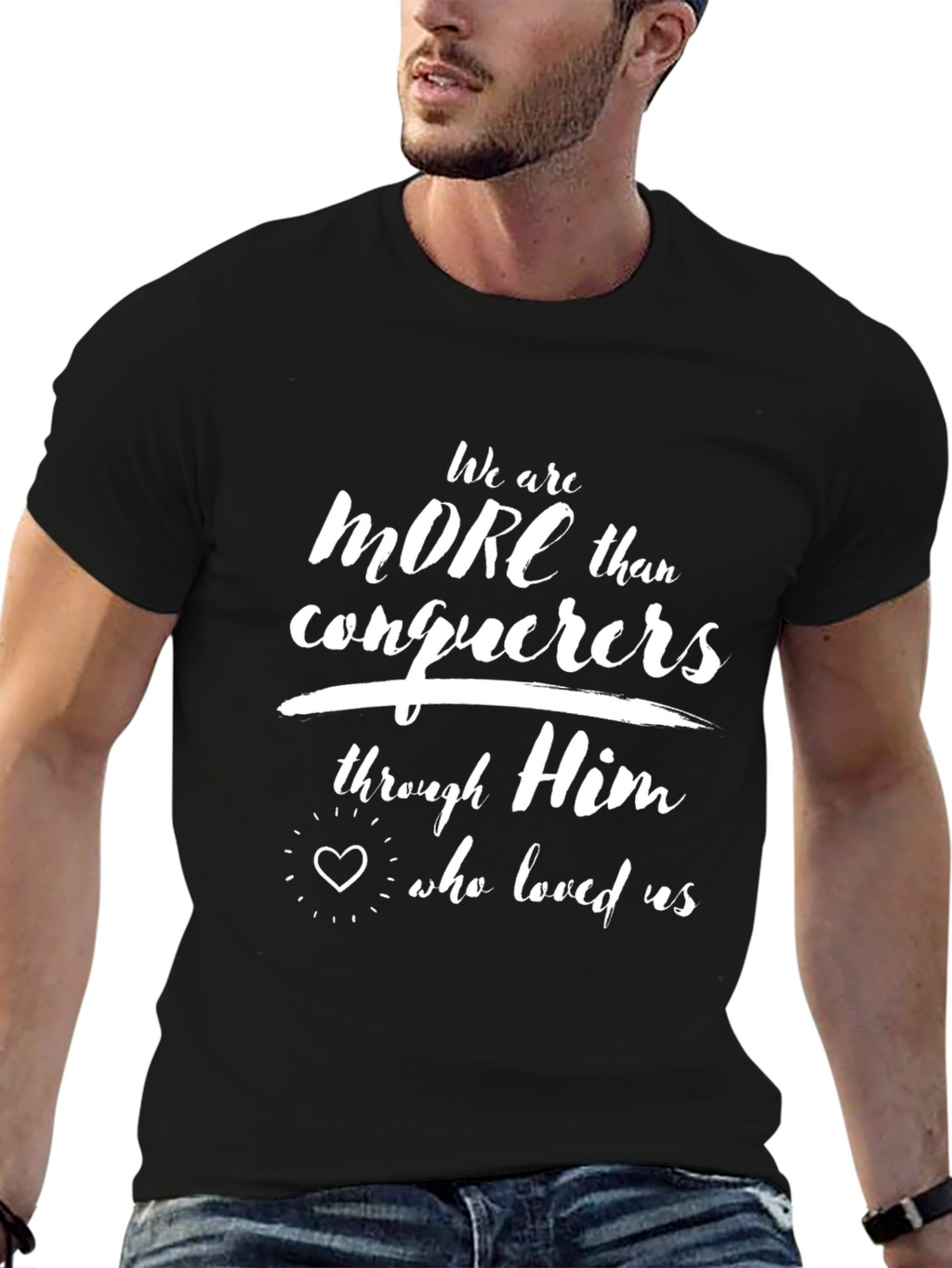 More Than Conquerors T-Shirt Christian Faith Tee
