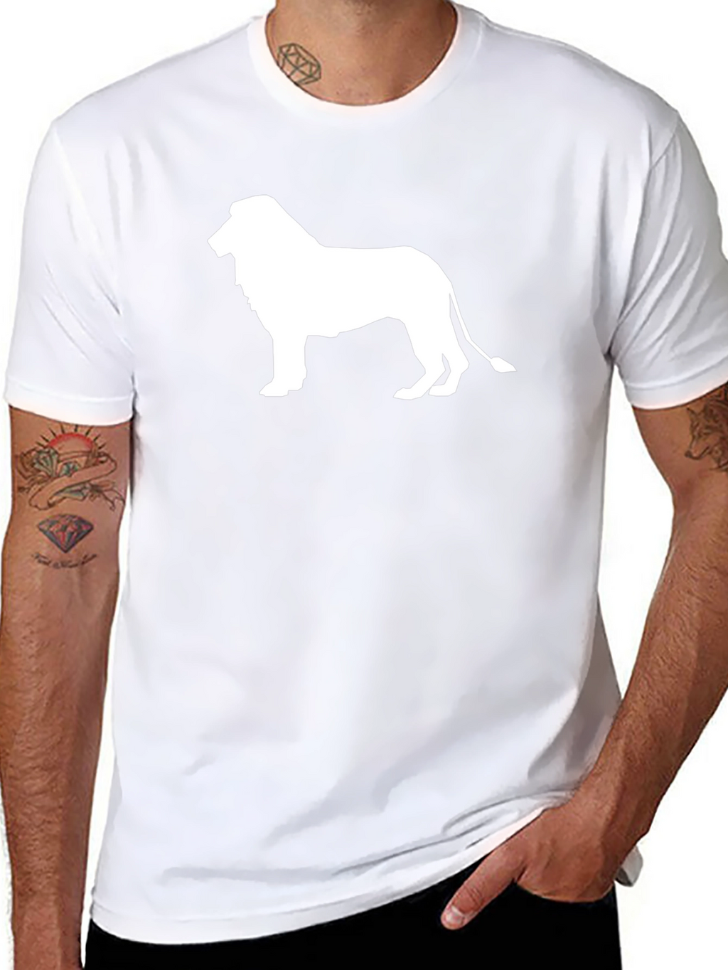 Lion Silhouette Black T-Shirt