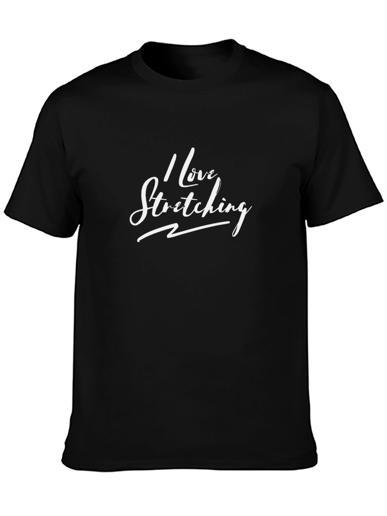 I Love Stretching Black Graphic Tee
