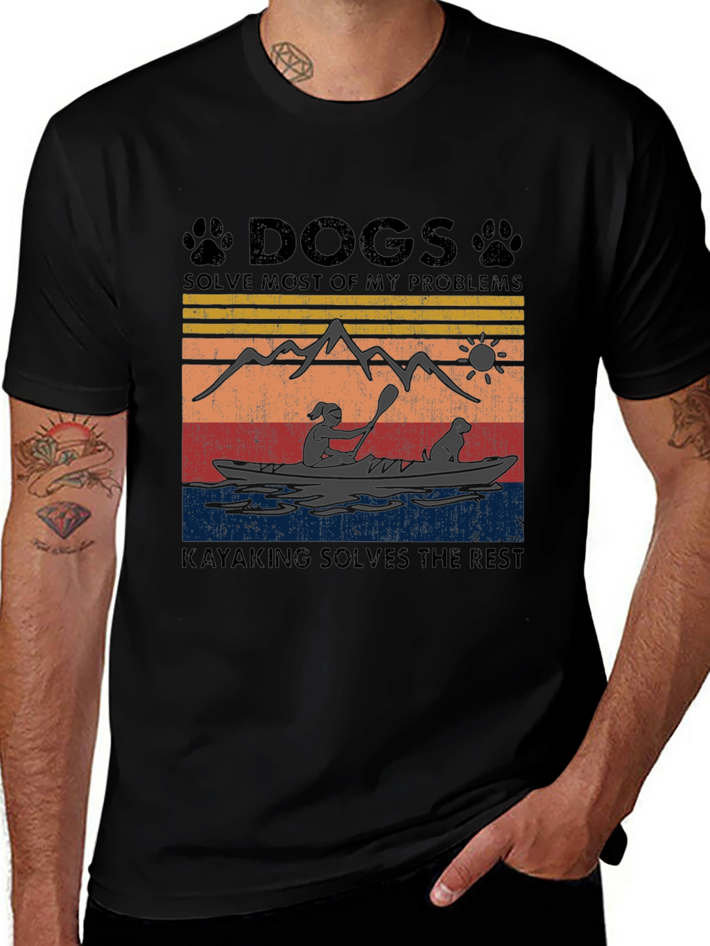 Dogs and Kayaking Solve My Problems T-Shirt