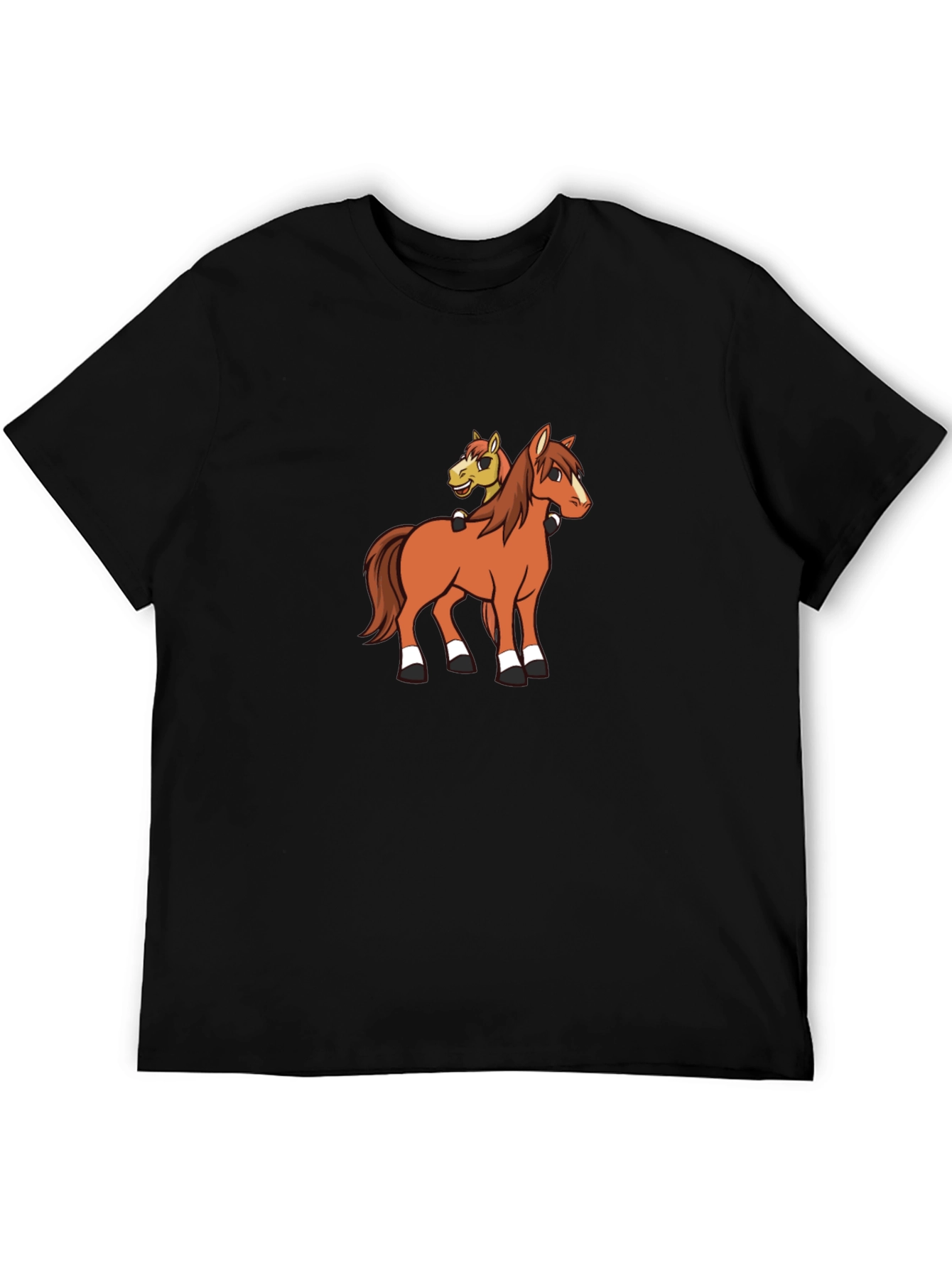 Cartoon Horse T-Shirt - Novelty Graphic Tee