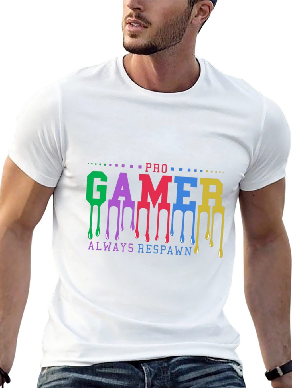 Pro Gamer Always Respawn Black T-Shirt