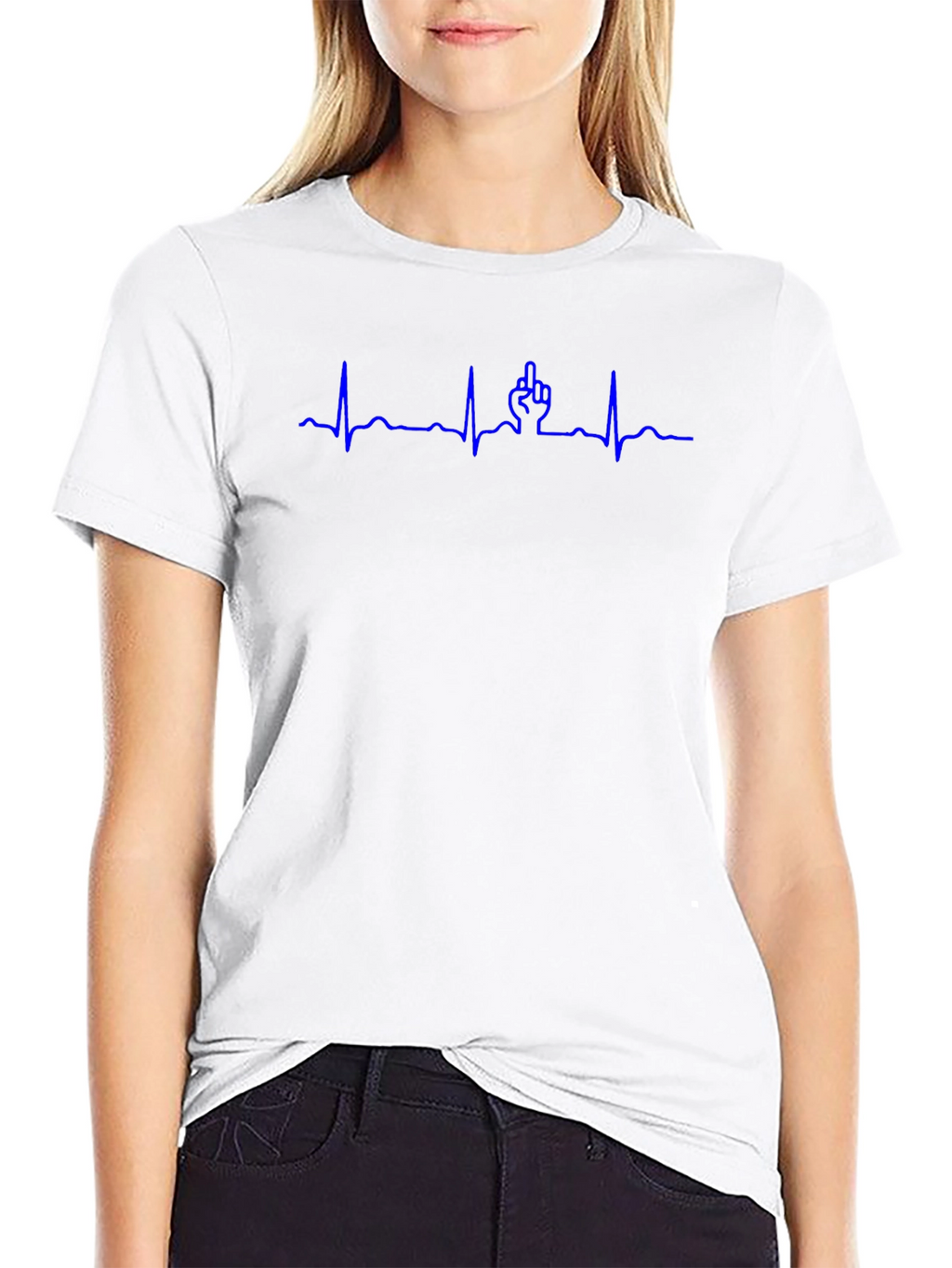 Funny Middle Finger Heartbeat T-Shirt