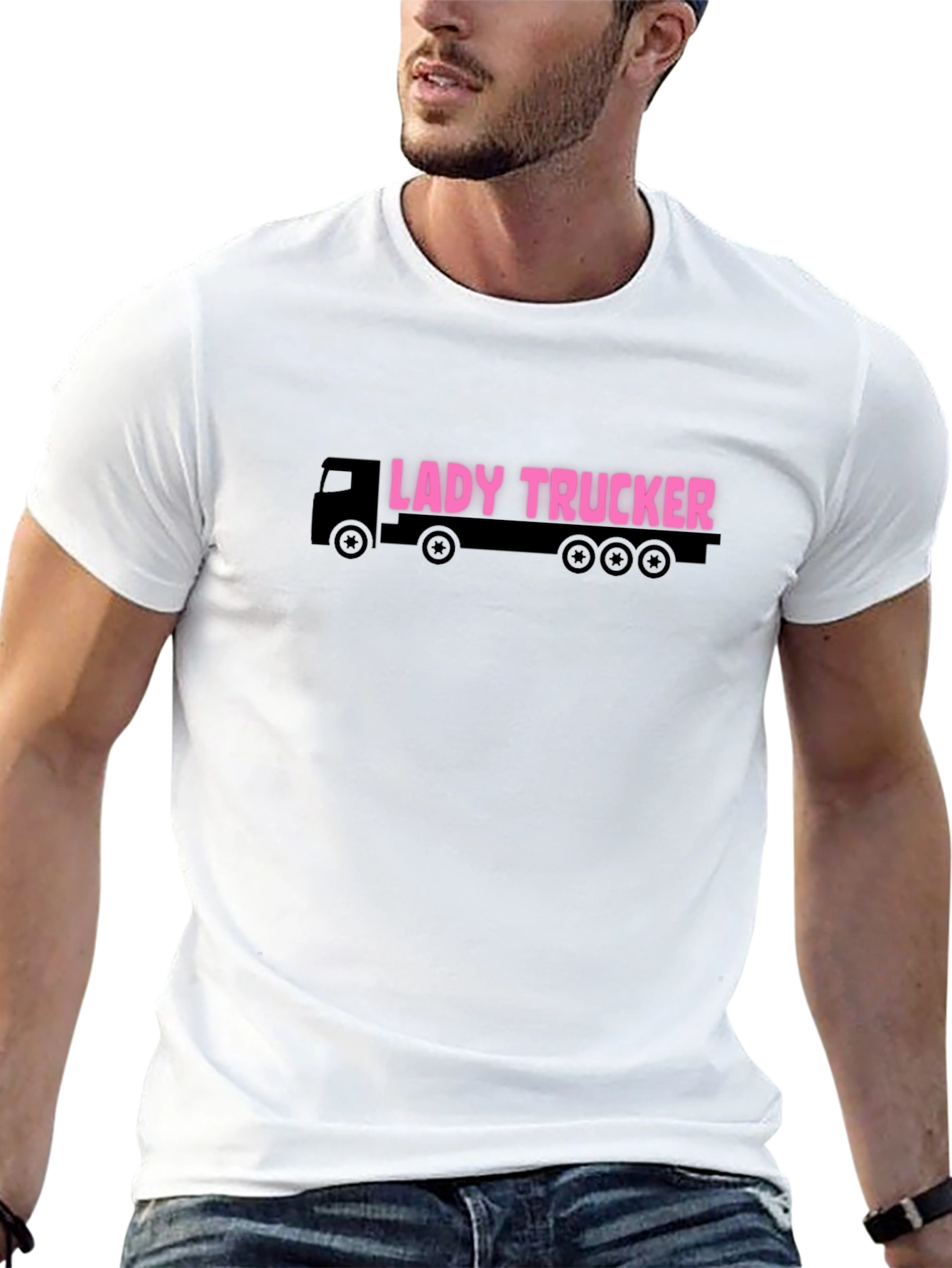 Lady Trucker Graphic Tee - Black