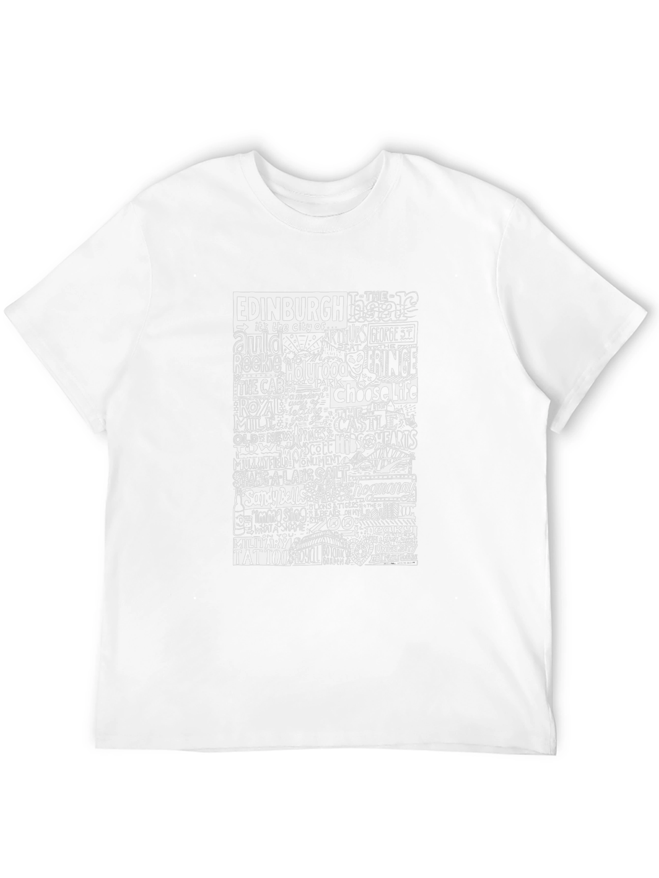 Edinburgh Typography Graphic Black T-Shirt