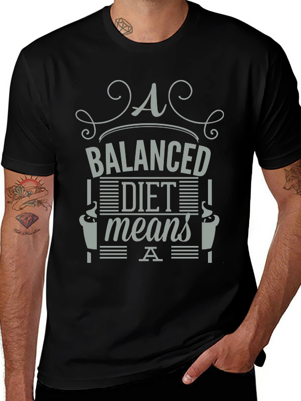 Balanced Diet T-Shirt - Funny Coffee Lover Tee