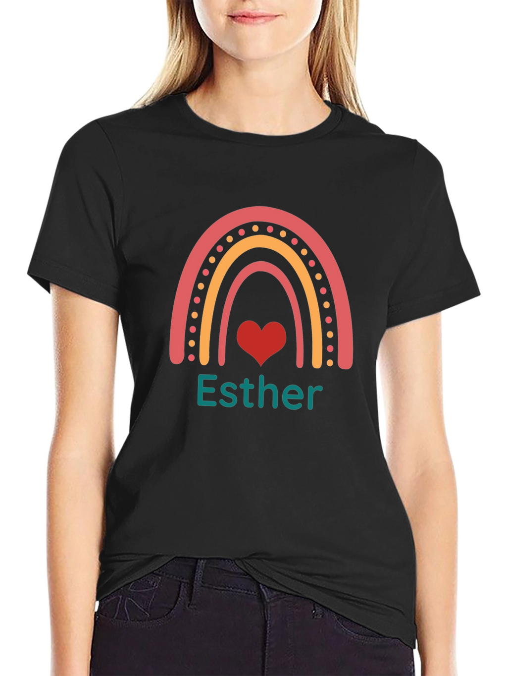 Esther Rainbow Heart T-Shirt