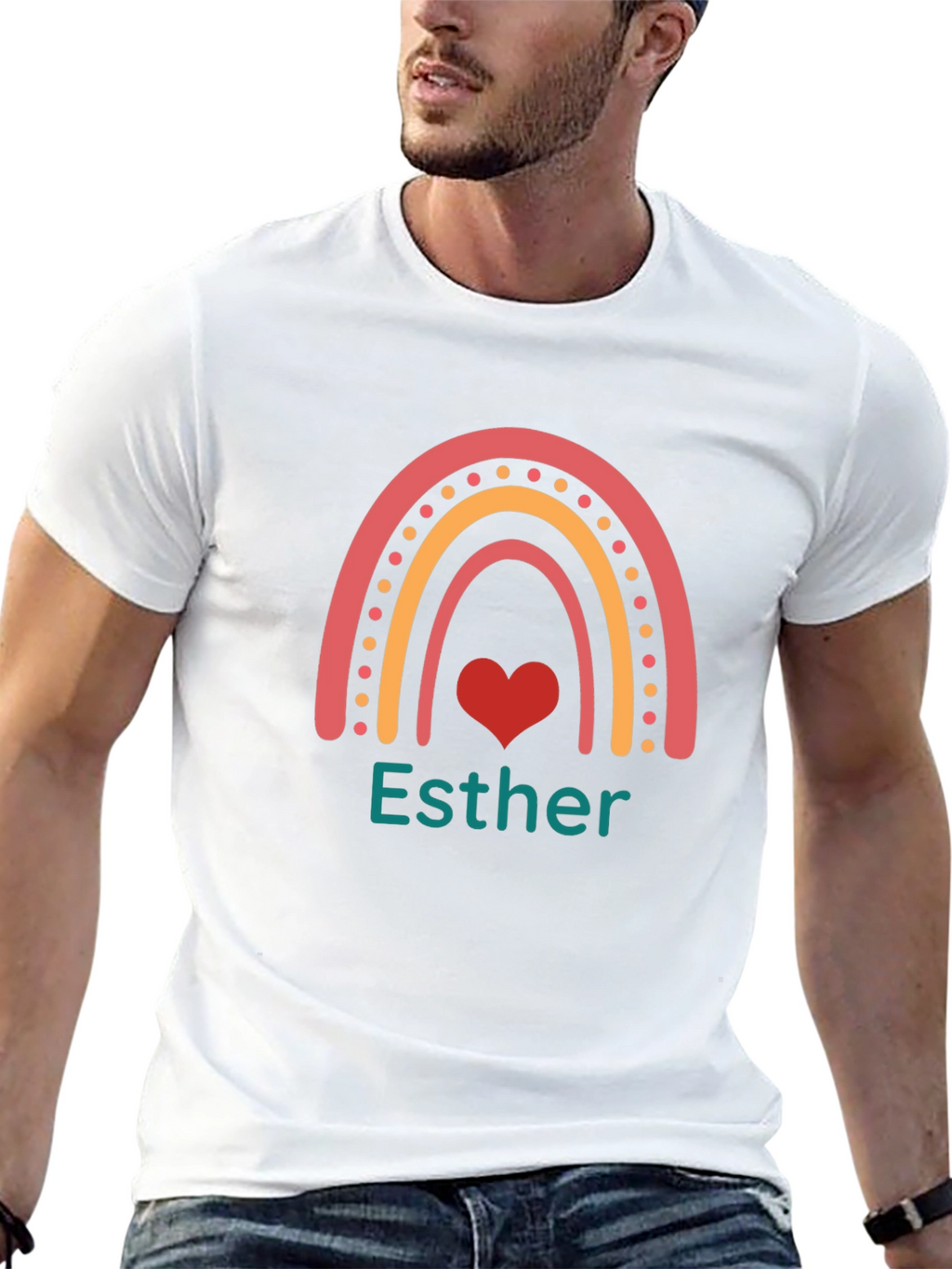 Esther Rainbow Heart T-Shirt