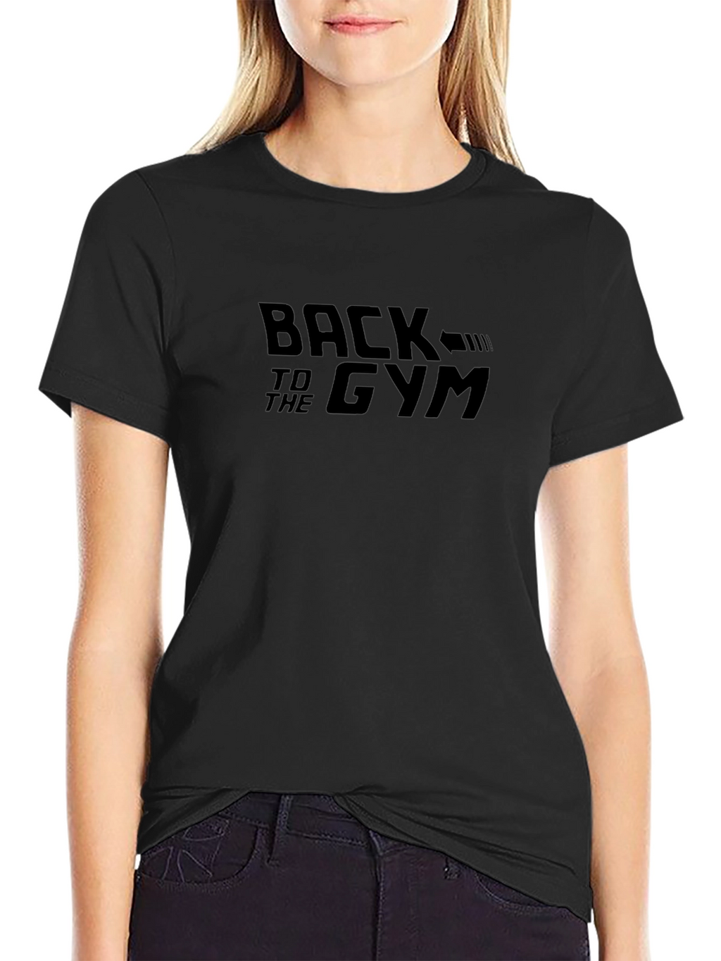 Back to the Gym Black Graphic Tee