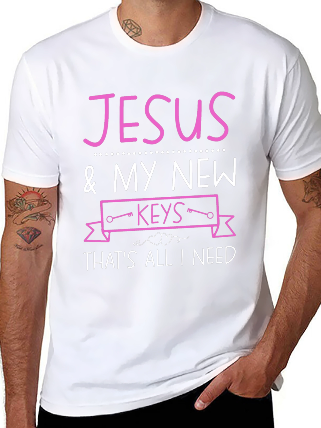 Jesus & My New Keys T-Shirt - Christian Faith Tee