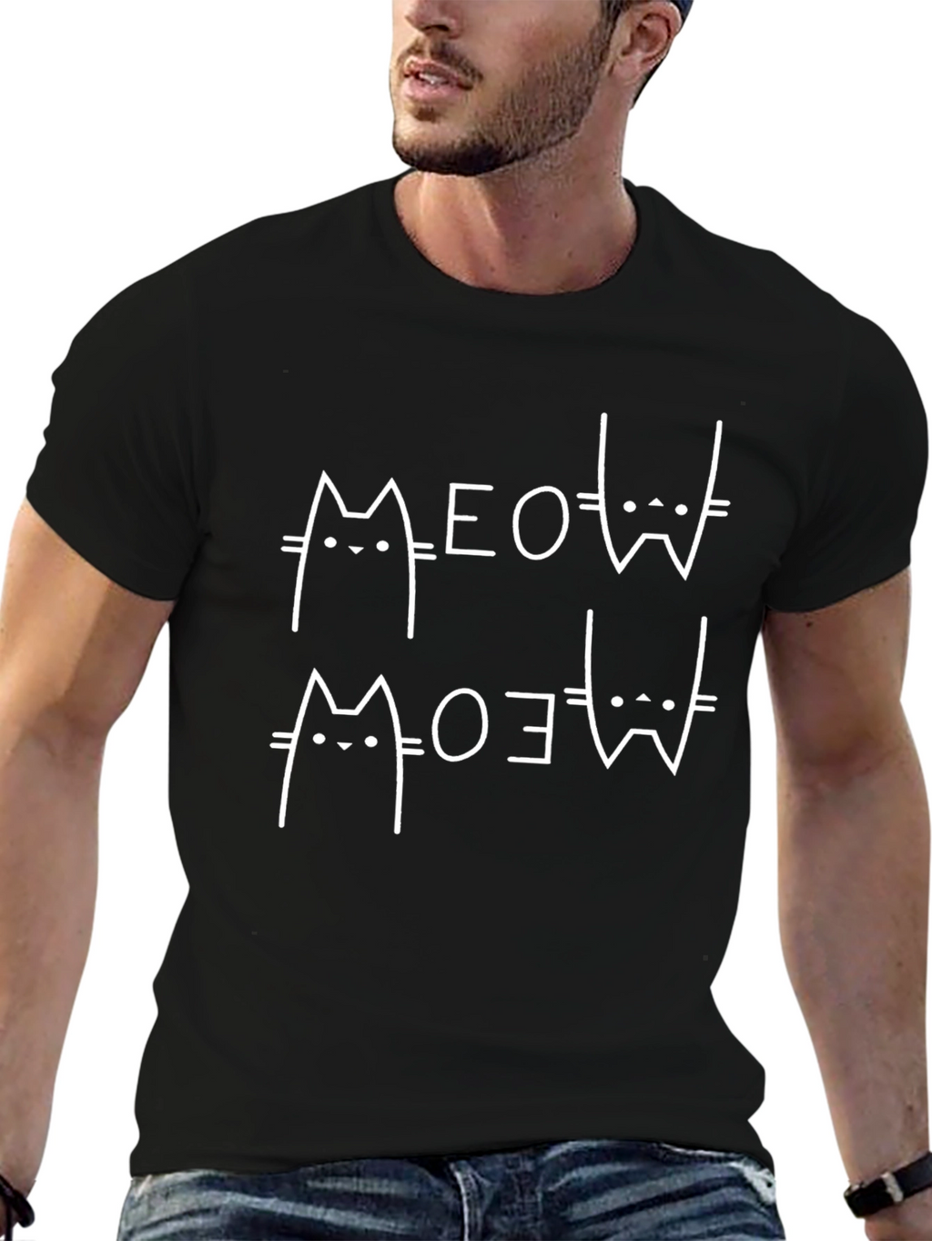 Meow Cat T-Shirt - Funny Cat Lover Tee