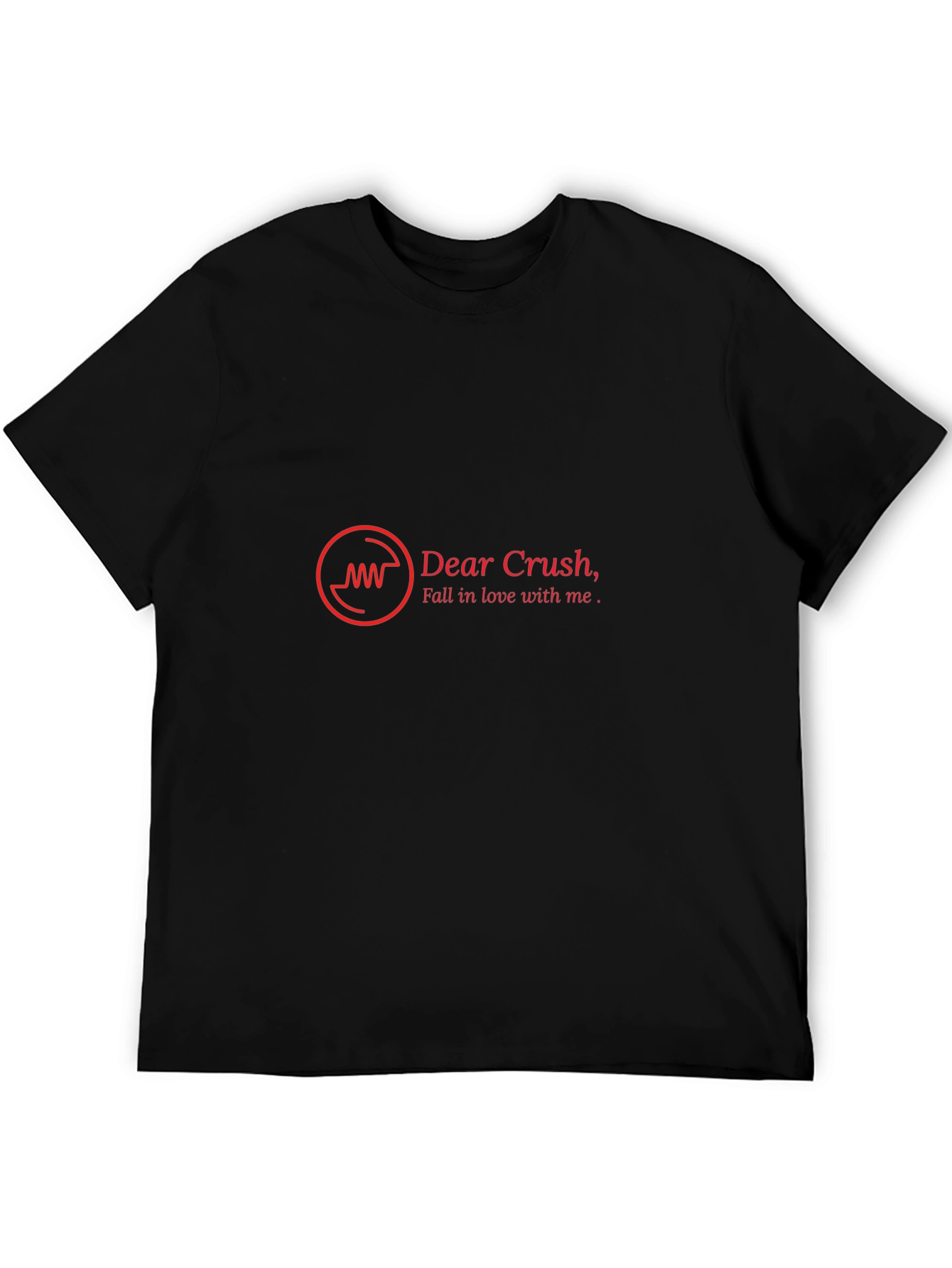 Dear Crush Mens Black Graphic Tee