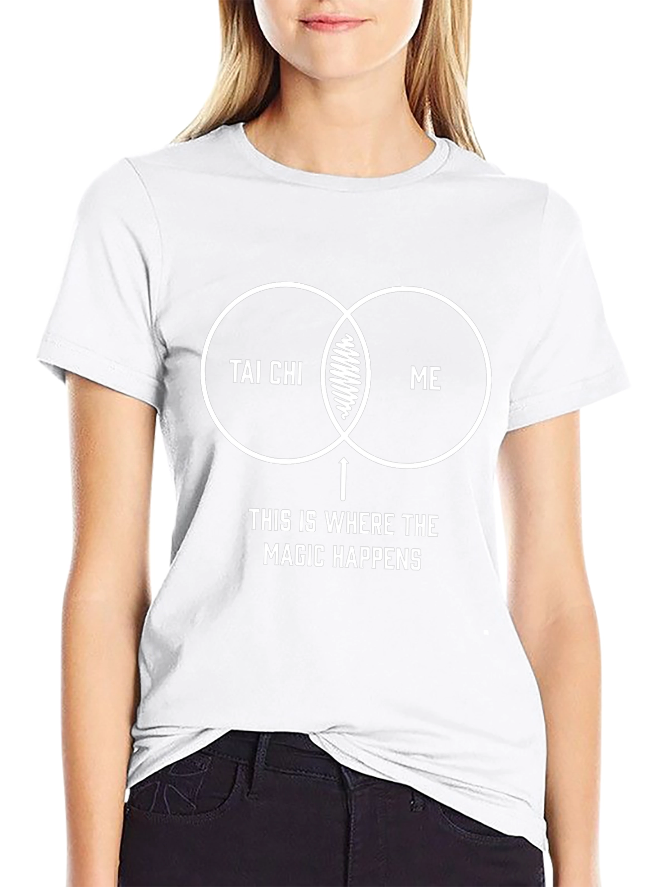 Tai Chi Magic Happens Venn Diagram T-Shirt
