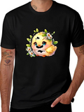 Cute Chick Graphic Tee - Black Cotton Shirt