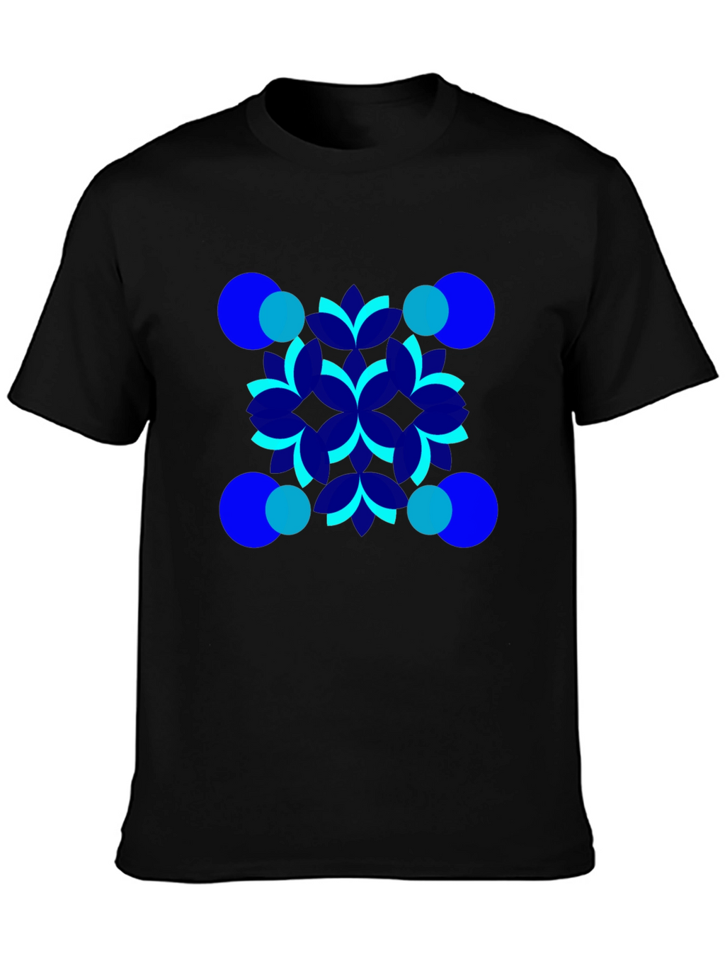 Geometric Pattern Black T-Shirt