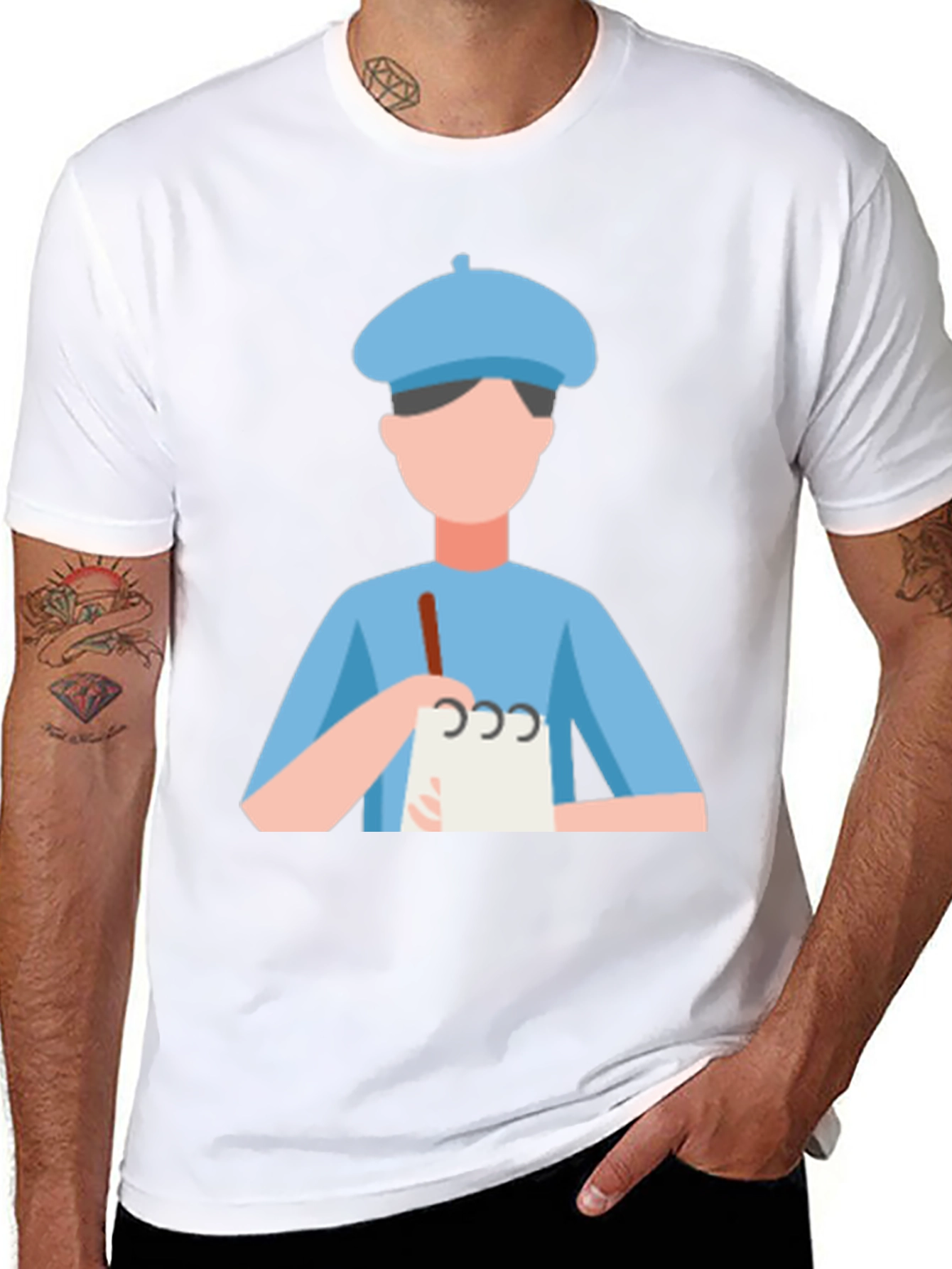 Artist Graphic Tee - Black Cotton T-Shirt