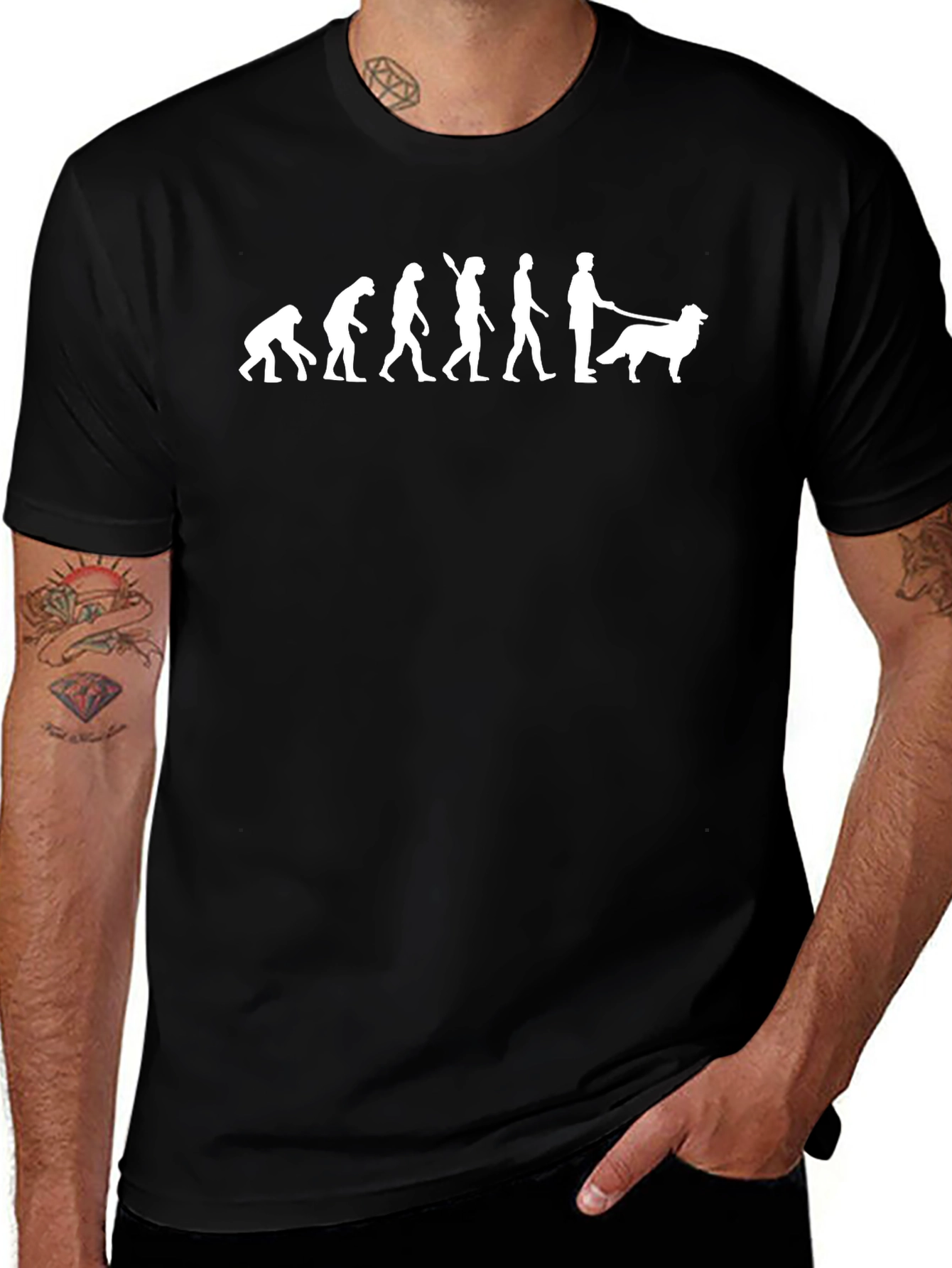 Evolution Dog Walker Black T-Shirt