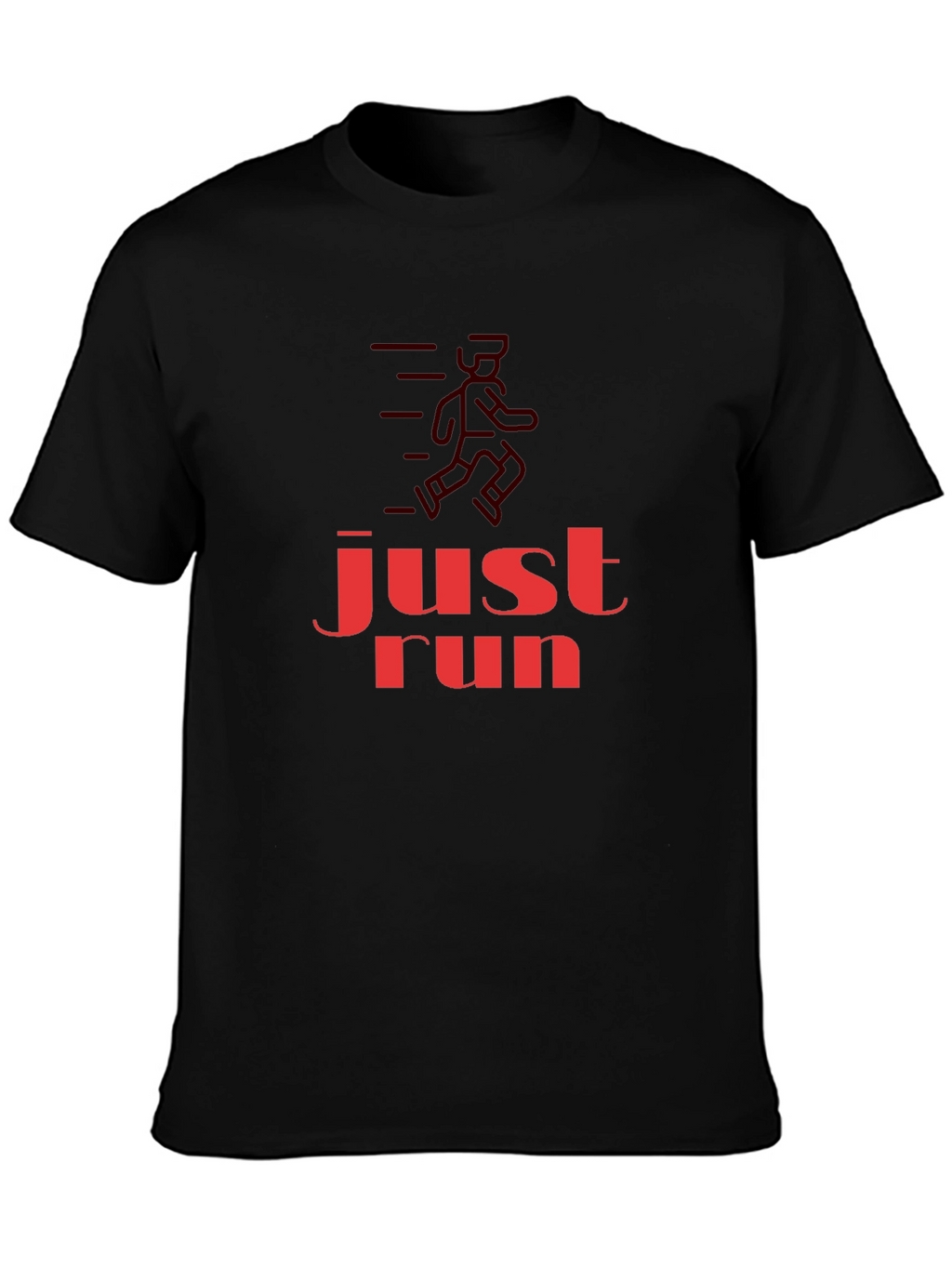 Just Run Graphic T-Shirt - Black