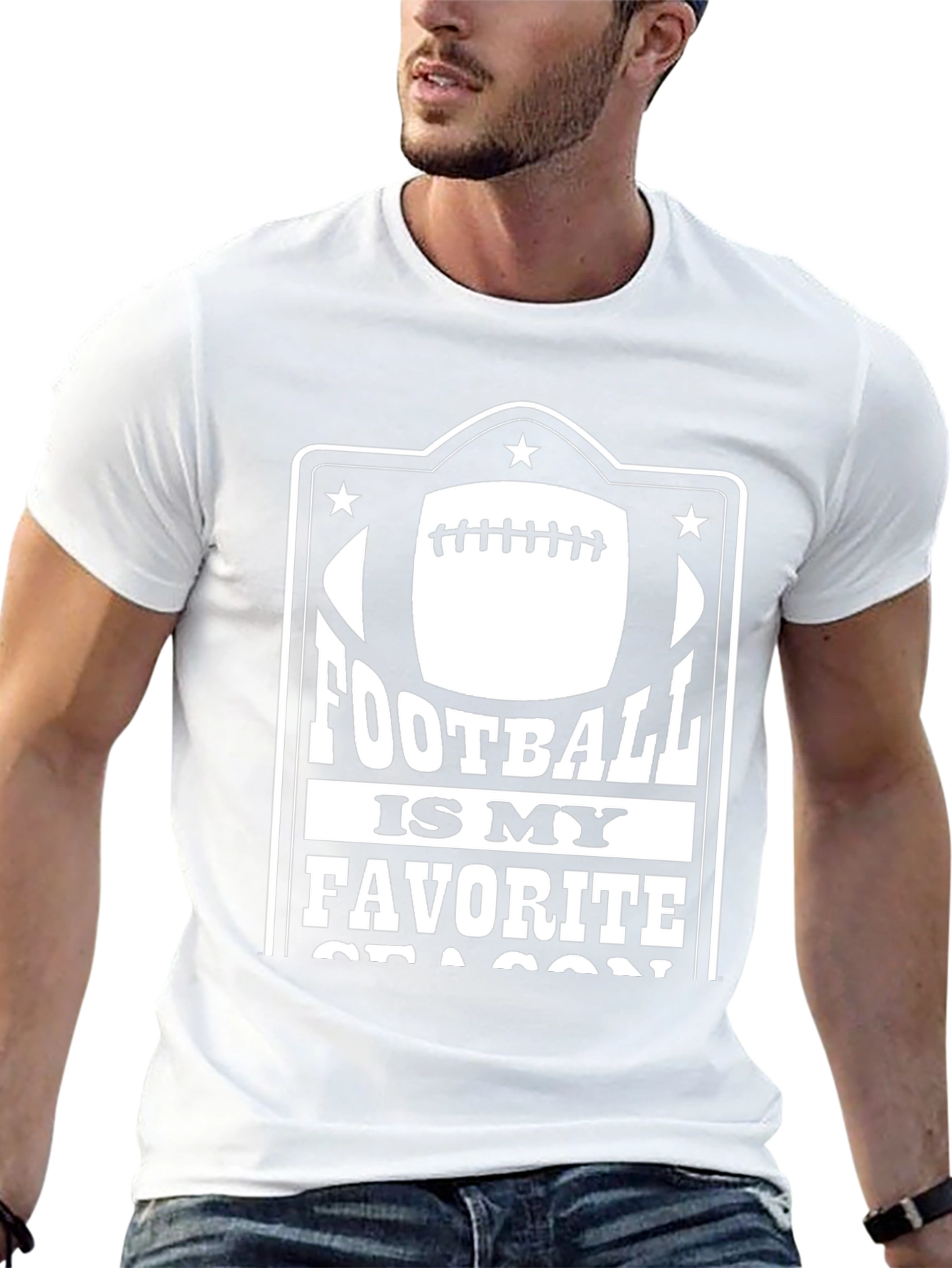 Football Is My Favorite Season Black T-Shirt