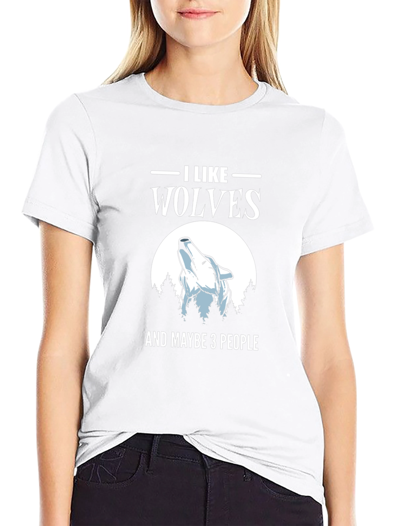 I Like Wolves and Maybe 3 People Graphic Tee