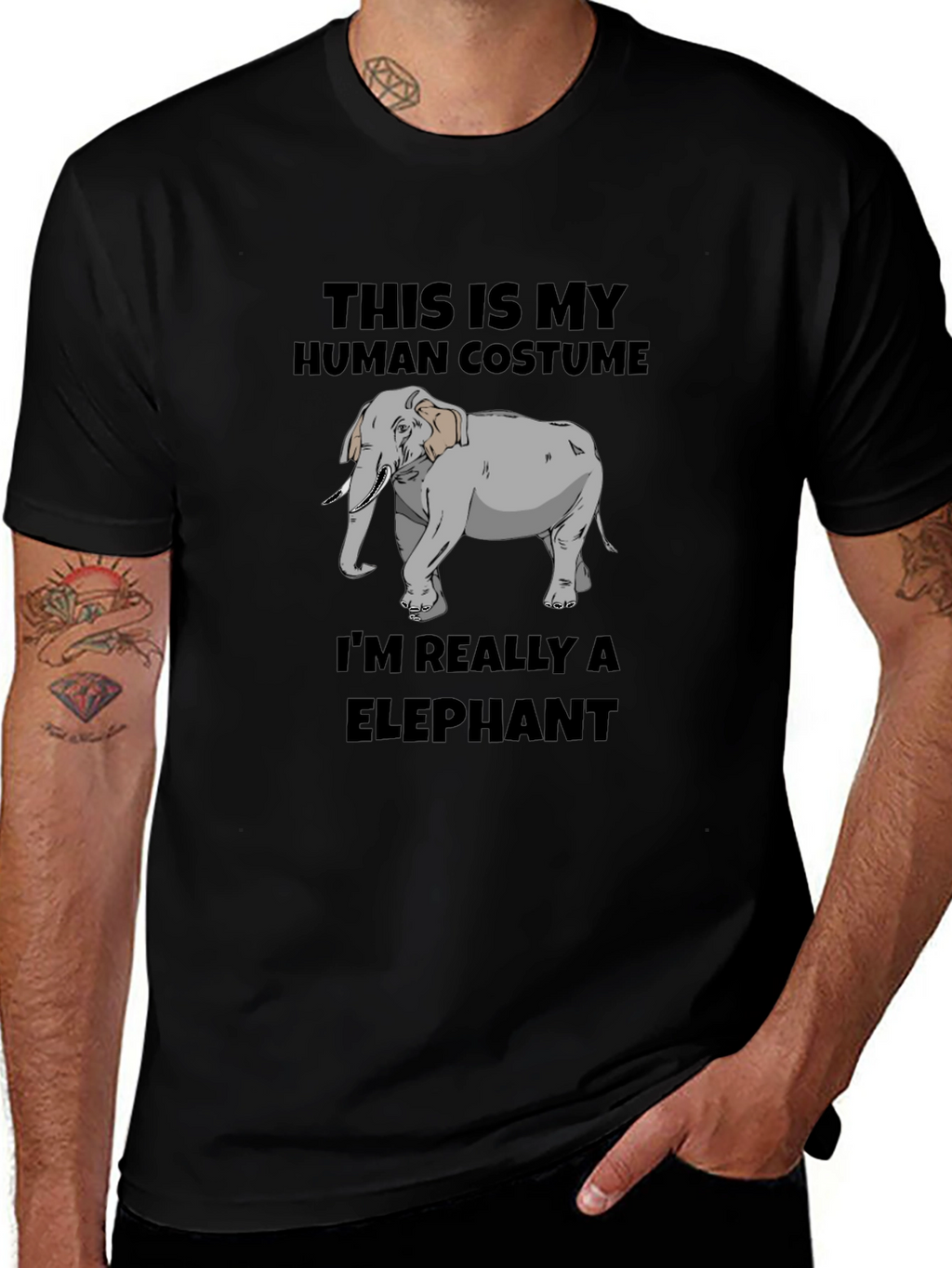 Human Costume Elephant Graphic Tee