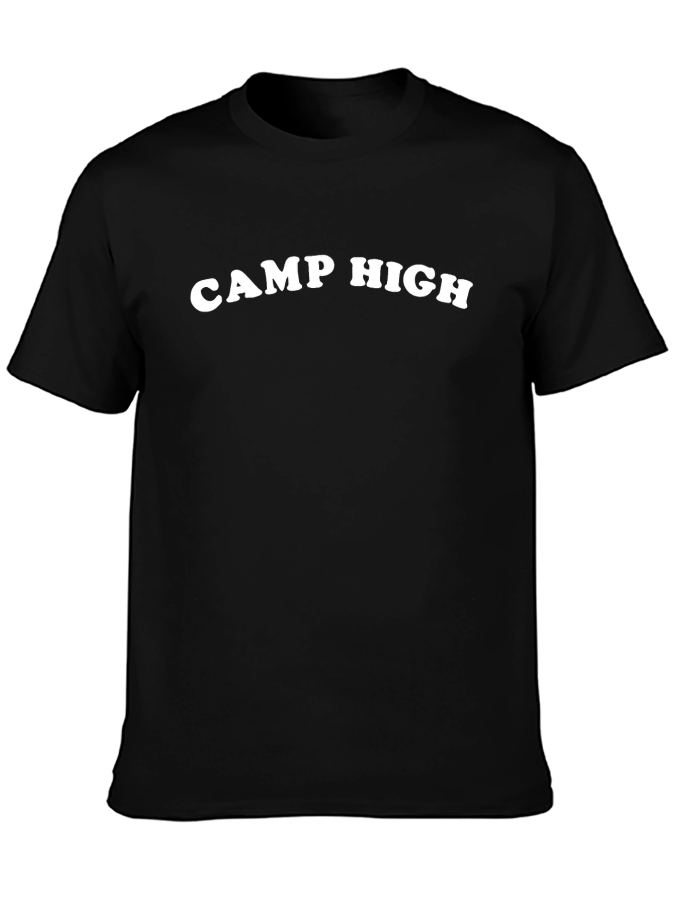 Camp High Graphic Tee - Black Cotton T-Shirt