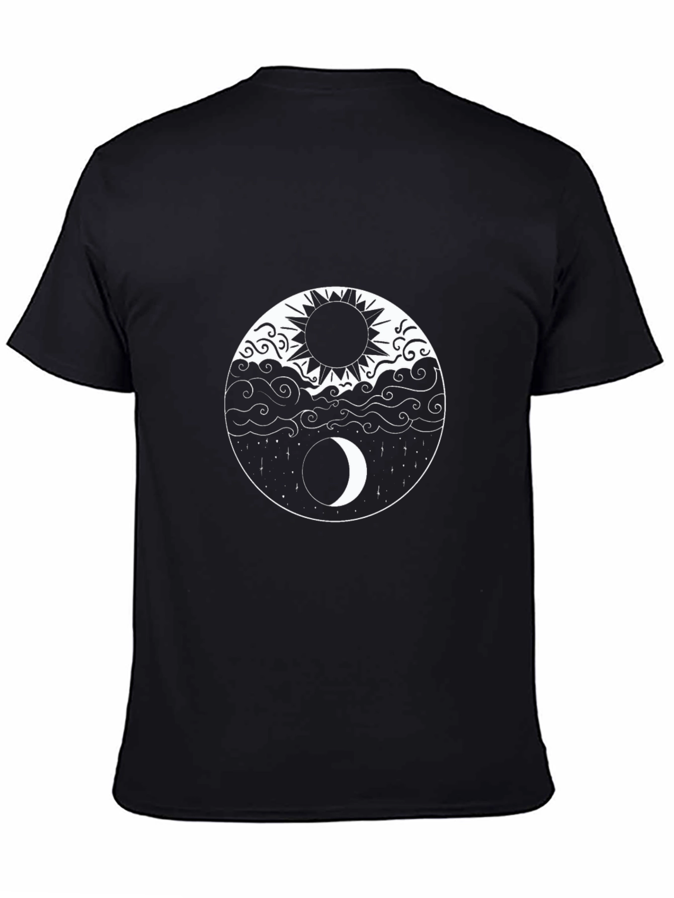 Yin Yang Sun and Moon Graphic Tee