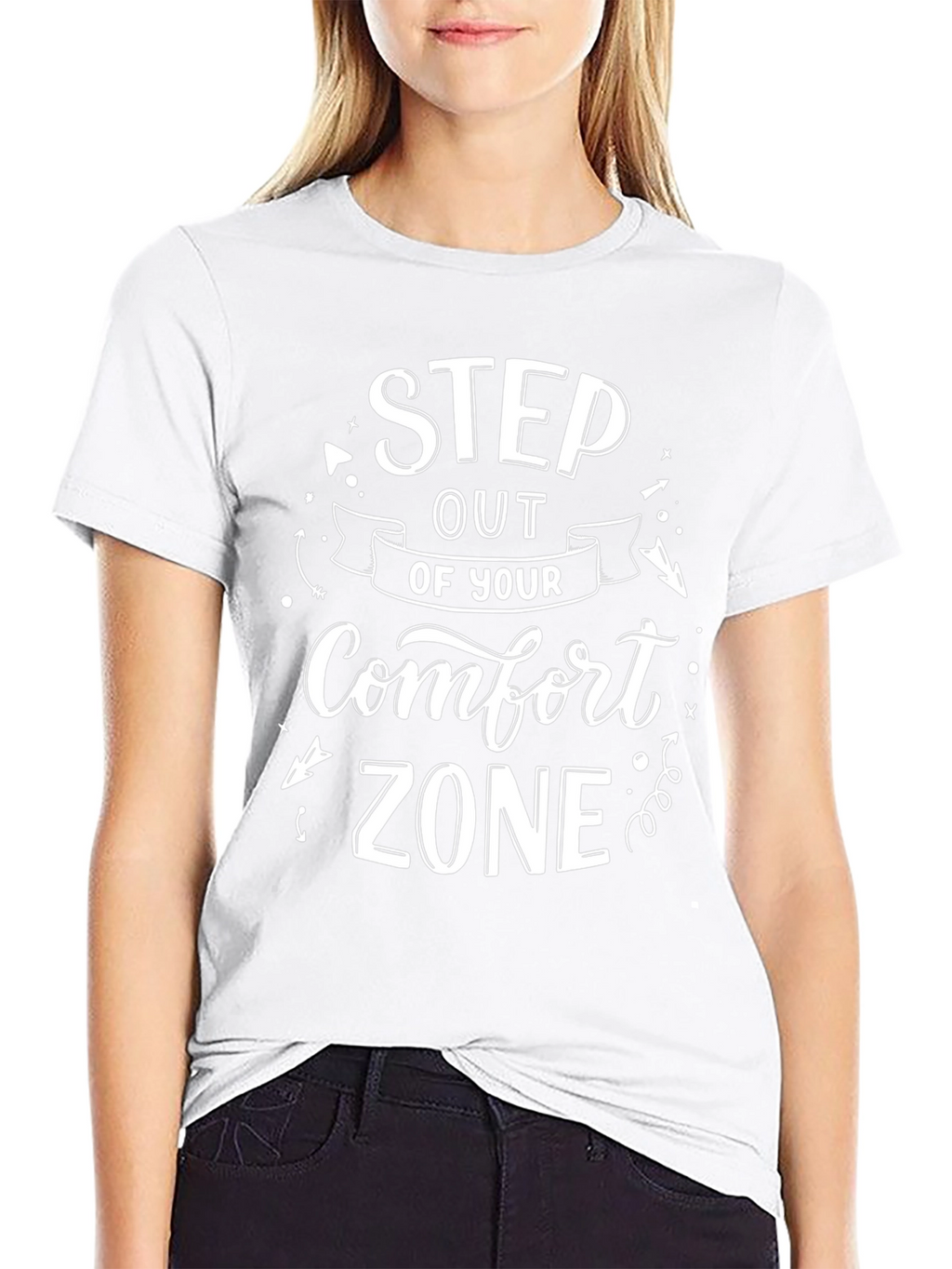 Step Out of Your Comfort Zone Black T-Shirt