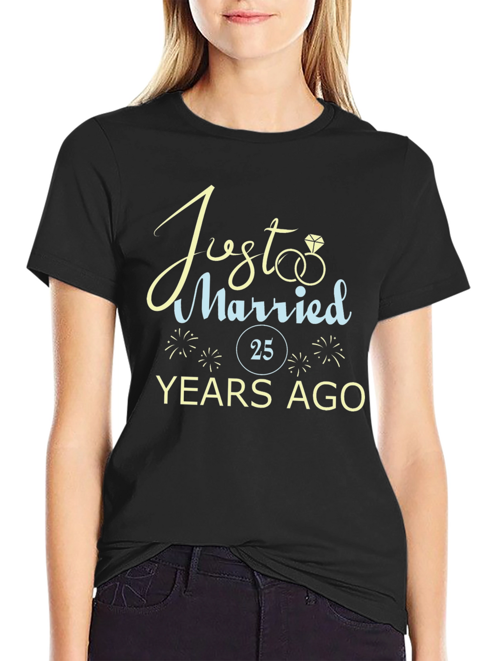 Just Married 25 Years Ago Anniversary T-Shirt