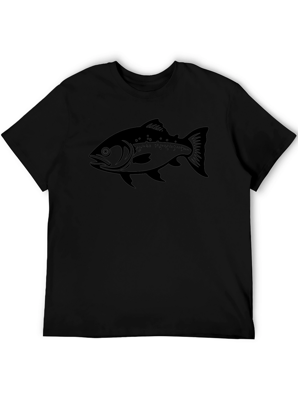 Black Fish Graphic T-Shirt - Mens Casual Wear