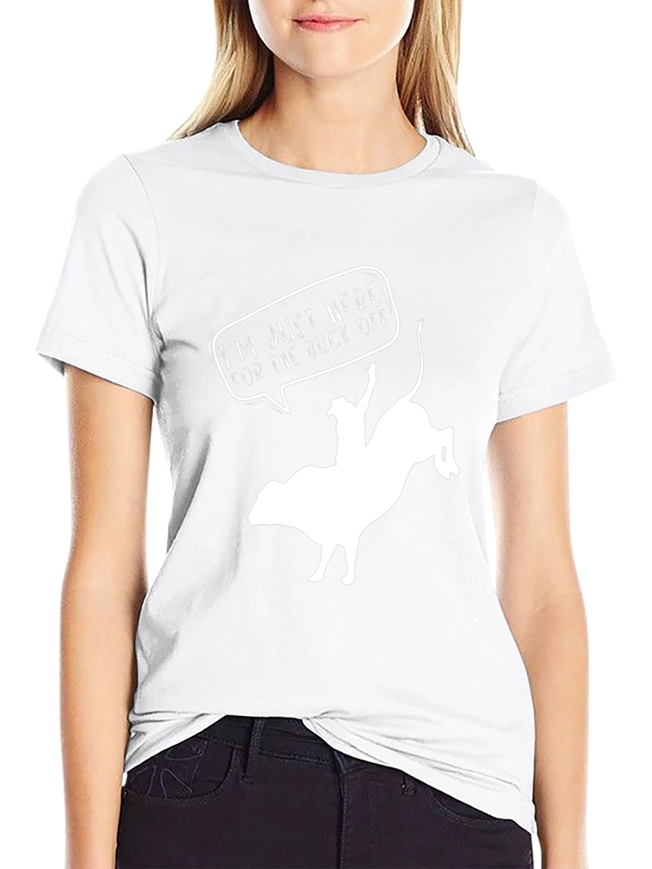 Buck Off Rodeo Graphic Tee - Black Cotton T-Shirt