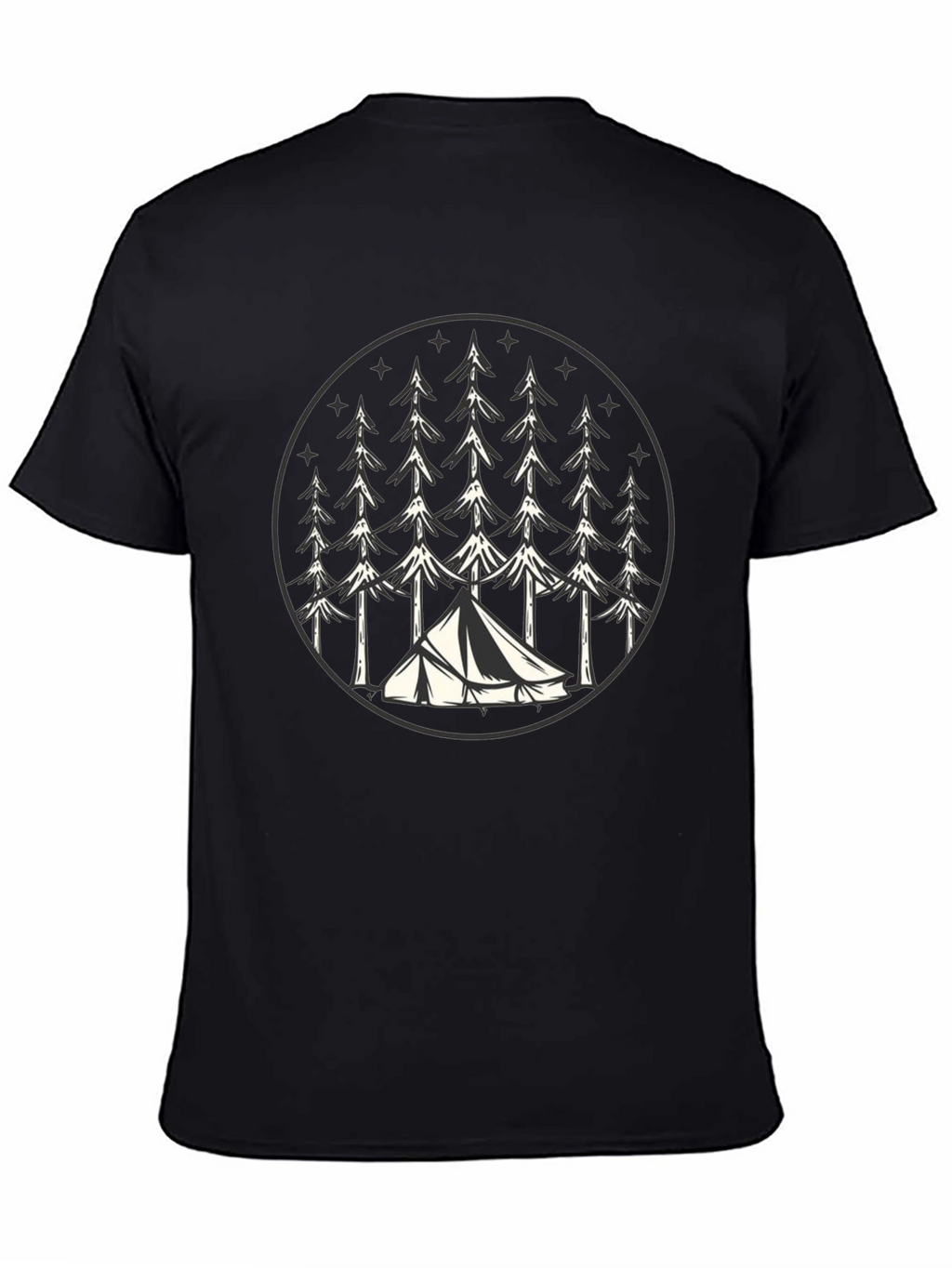 Camping Adventure Graphic Tee - Black