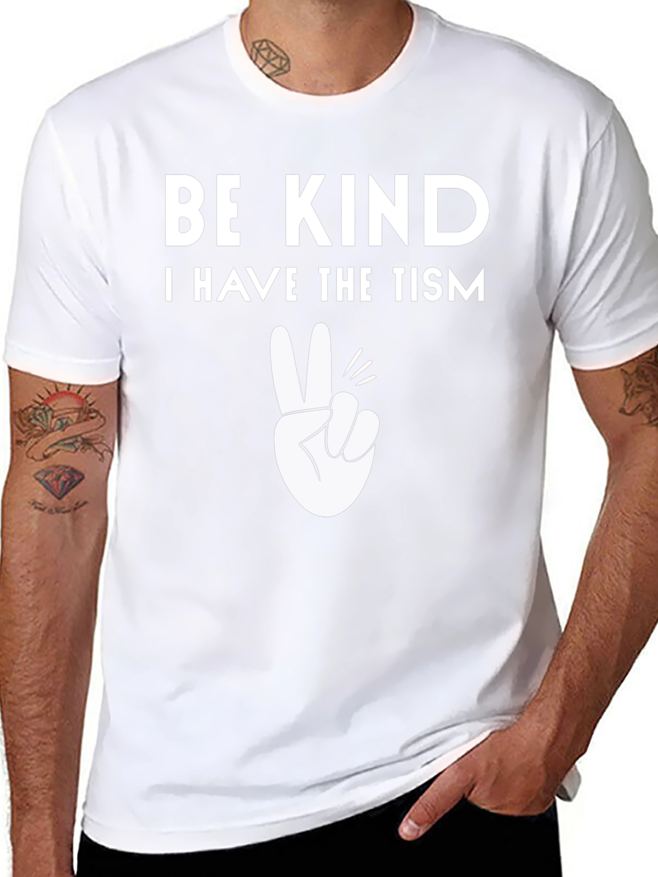 Be Kind Autism Awareness Tee - Black Cotton T-Shirt