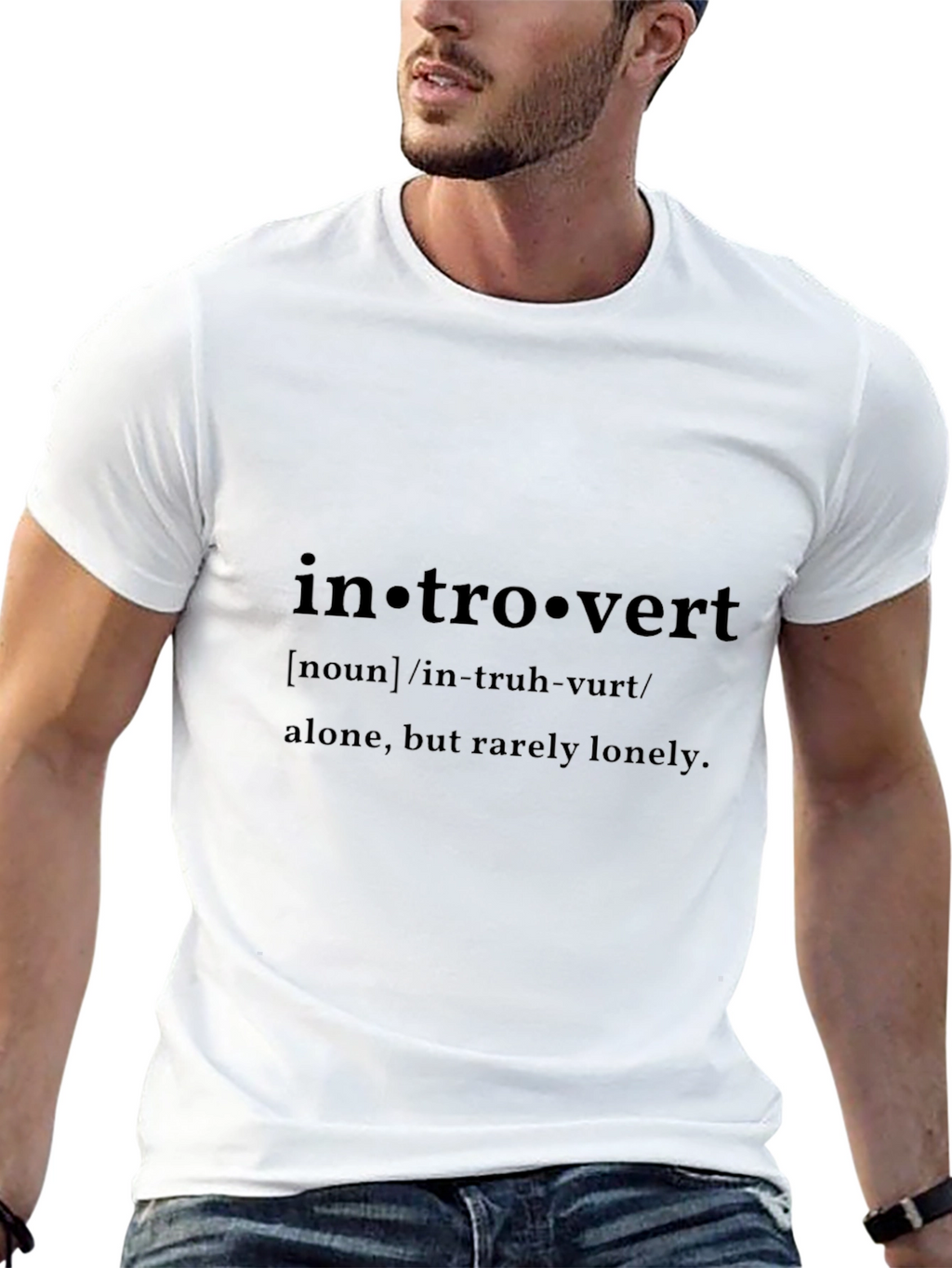 Introvert Definition Black T-Shirt