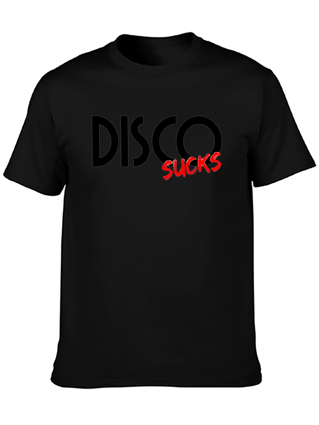 Disco Sucks Graphic Tee - Black Crew Neck
