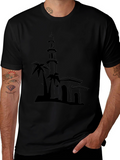Silhouette Mosque T-Shirt - Stylish Black Tee
