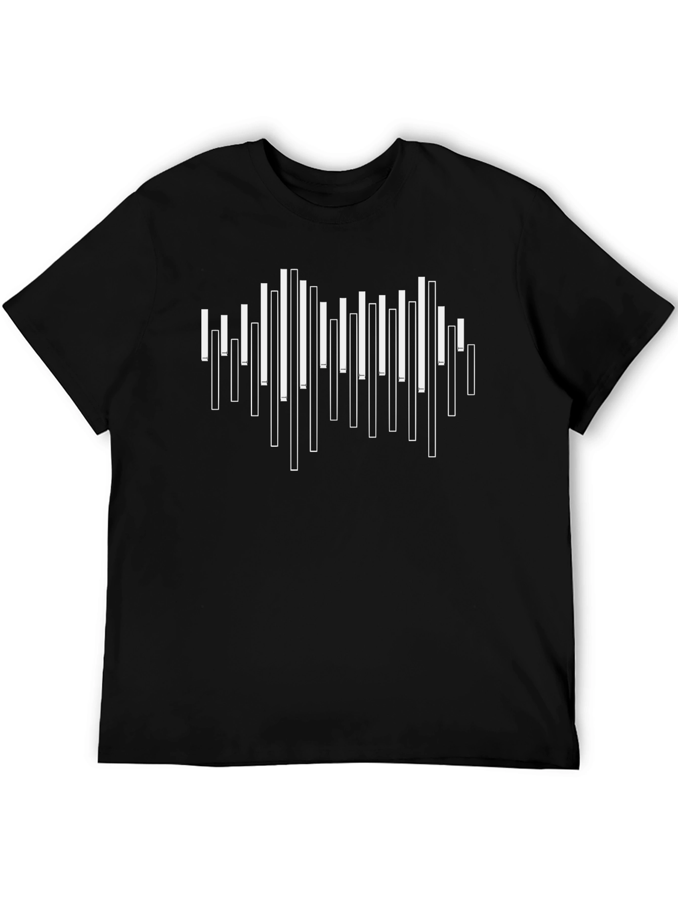 Cool Abstract Graphic Tee - Black Cotton Blend