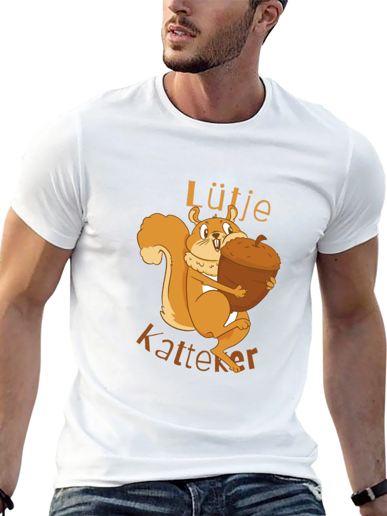Cute Squirrel Acorn Graphic Tee