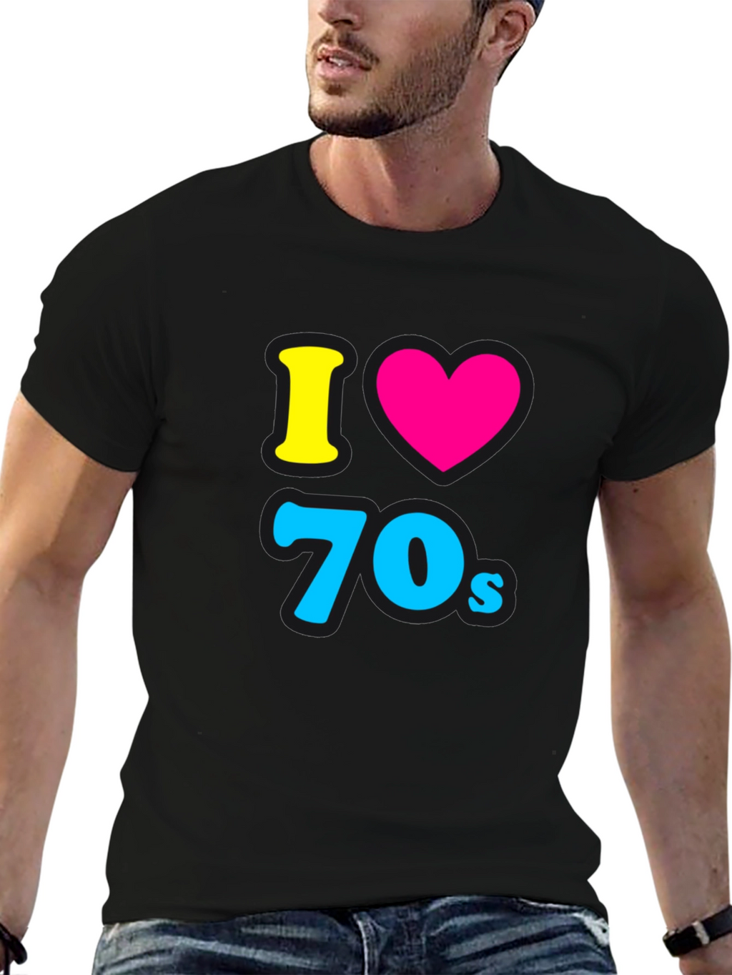I Love the 70s Black Tee