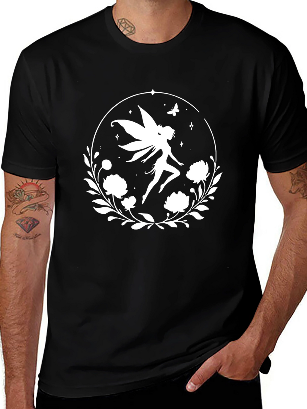 Fairy Graphic Black T-Shirt